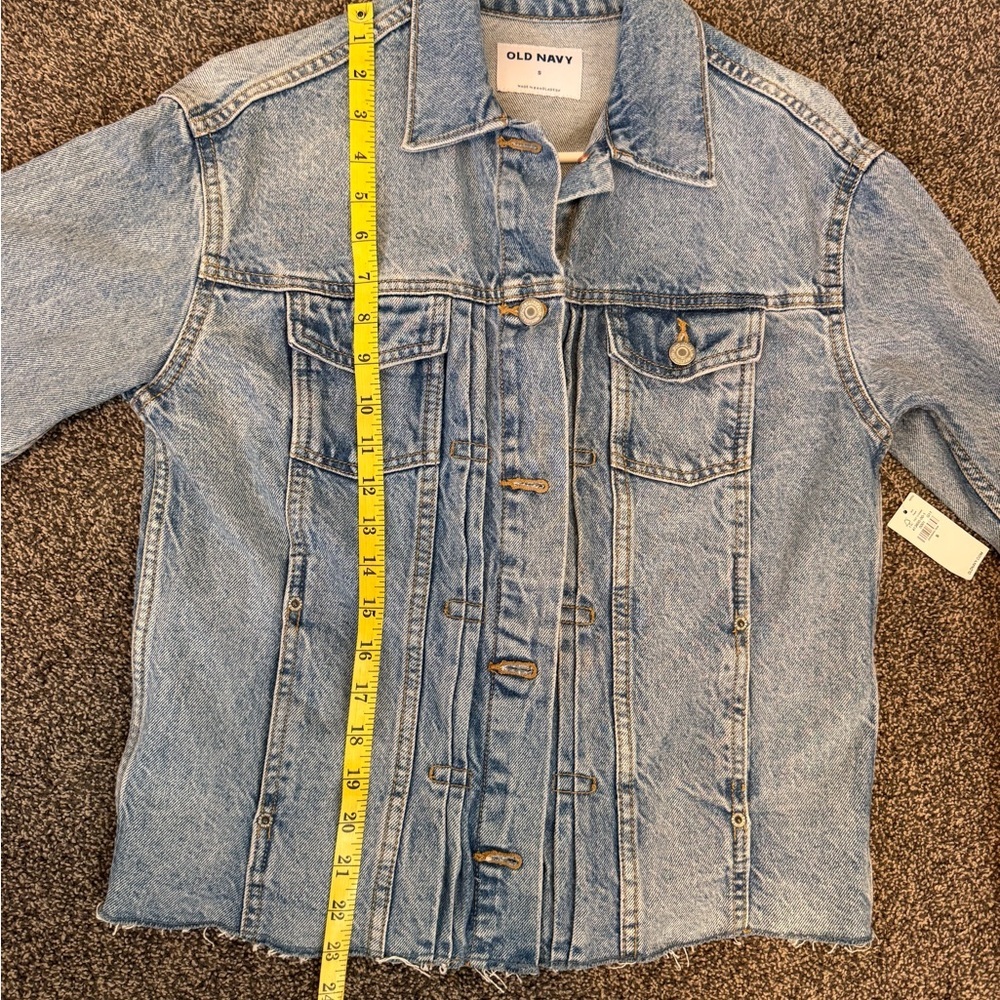 NWTS Old Navy Women's Light Blue Jean Jacket Classic Button Up Size Small - Picture 11 of 13